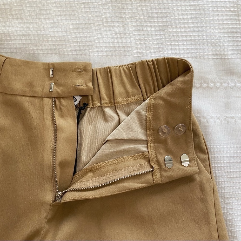 Nwt I AM GIA TAN KHAKI COBAIN CARGO HIGH WAISTED PUFFY PANTS - XS - Picture 7 of 11